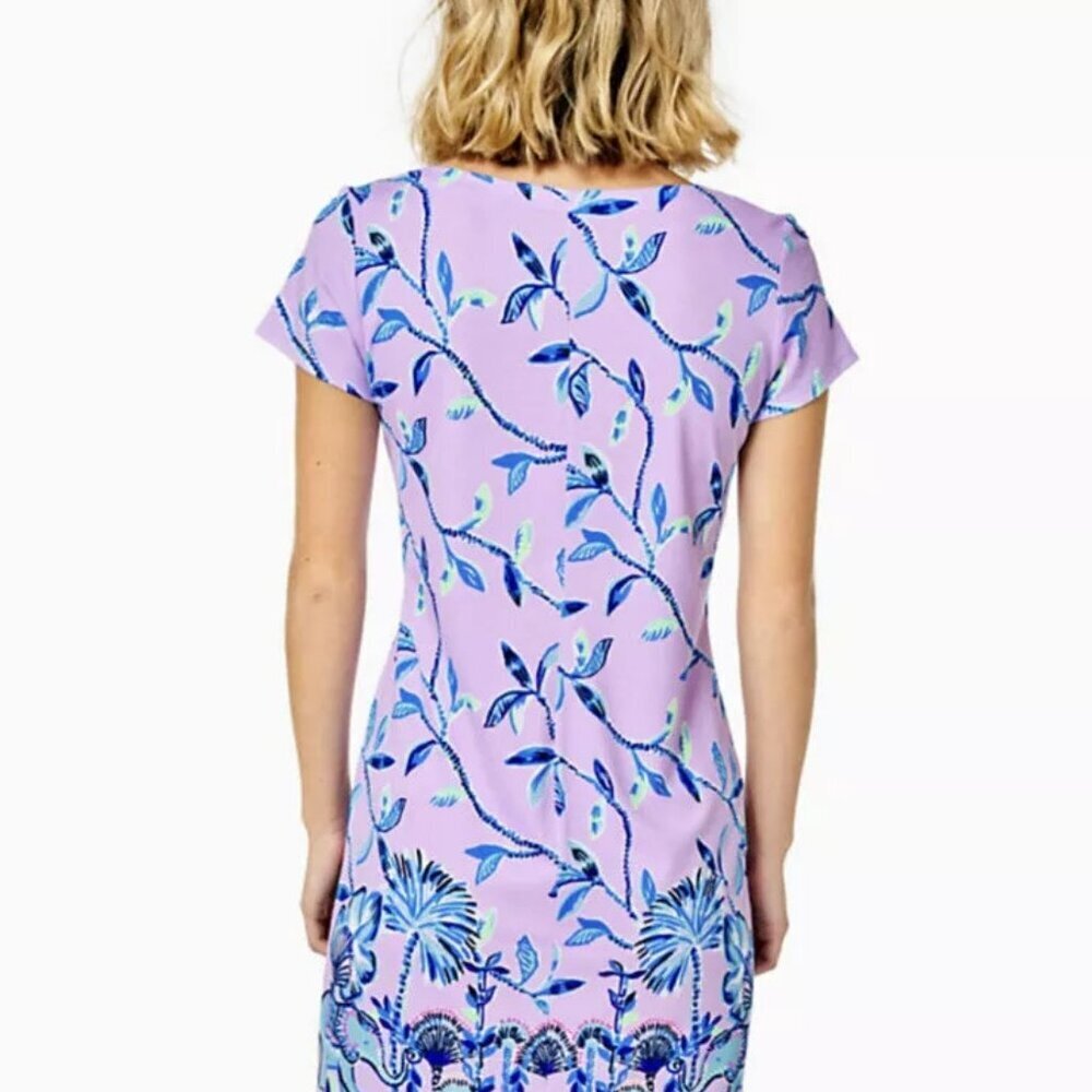 Lilly Pulitzer Women' Sophiletta Womens T-Shirt Short Sleeve Dress Small Purple - Picture 5 of 14
